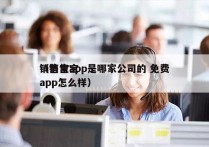 销售宝app是哪家公司的 免费
（销售宝app怎么样）