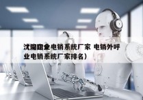 沈阳企业电销系统厂家 电销外呼
（沈阳企业电销系统厂家排名）