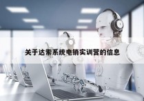 关于达索系统电销实训营的信息