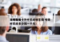 潍坊电销卡外呼系统哪家强 电销
（电销外呼系统多少钱一个月）