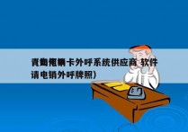 青岛电销卡外呼系统供应商 软件
（如何申请电销外呼牌照）