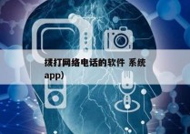 拨打网络电话的软件 系统
（打网络电话的app）