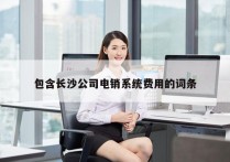 包含长沙公司电销系统费用的词条