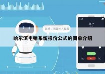 哈尔滨电销系统报价公式的简单介绍