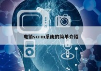 电销scrm系统的简单介绍