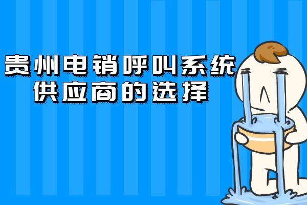 贵州电销呼叫系统供应商的选择