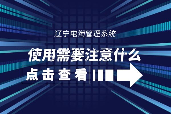 使用辽宁电销管理系统需要注意什么？