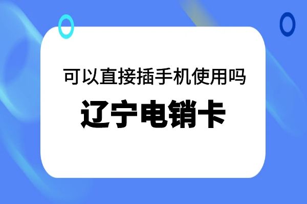 辽宁电销卡可以直接插手机使用吗？