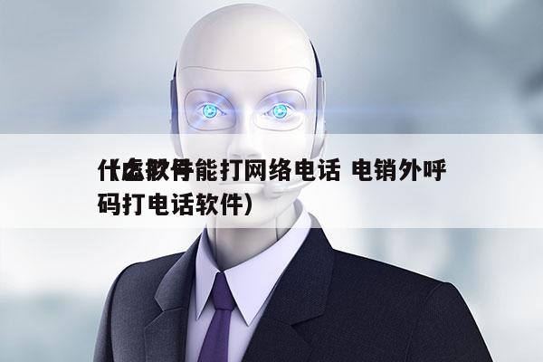 什么软件能打网络电话 电销外呼
（虚拟号码打电话软件）