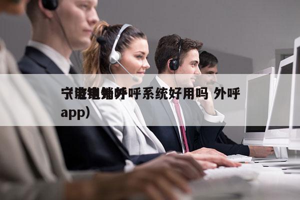 宁波电销外呼系统好用吗 外呼
（电销外呼app）