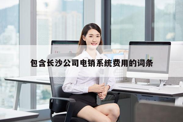 包含长沙公司电销系统费用的词条