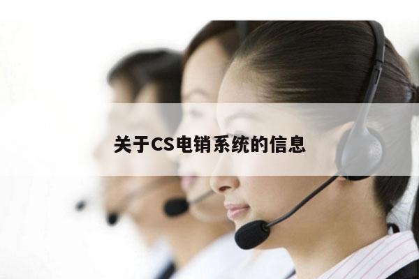 关于CS电销系统的信息