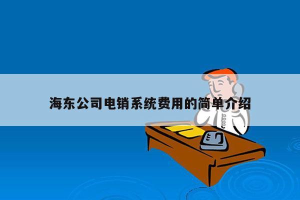 海东公司电销系统费用的简单介绍