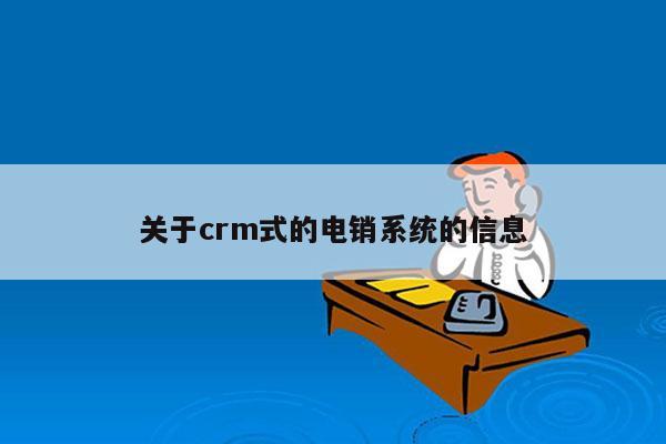 关于crm式的电销系统的信息