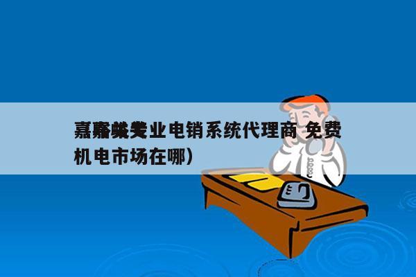 嘉峪关专业电销系统代理商 免费
（嘉峪关机电市场在哪）